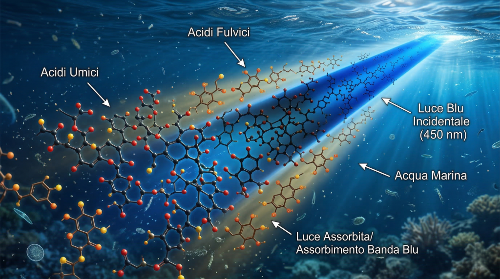 Rappresentazione-delle-molecole-di-carbonio-organico-non-purificabile-nellacqua-marina-di-un-acquario-reef-scaled-1-1024x572 NPOC acquario: il carbonio che non riesci ad eliminare
