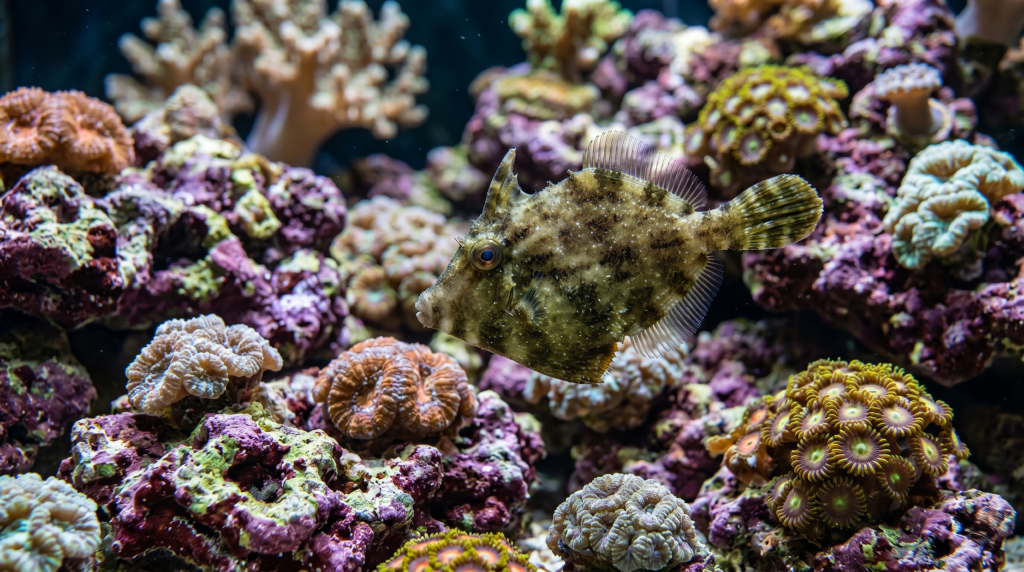 Gemini_Generated_Image_xq0y40xq0y40xq0y-scaled-1-1024x572 Acreichthys tomentosus, il pesce lima mangiatore di aiptasie